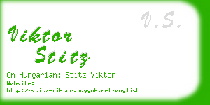 viktor stitz business card